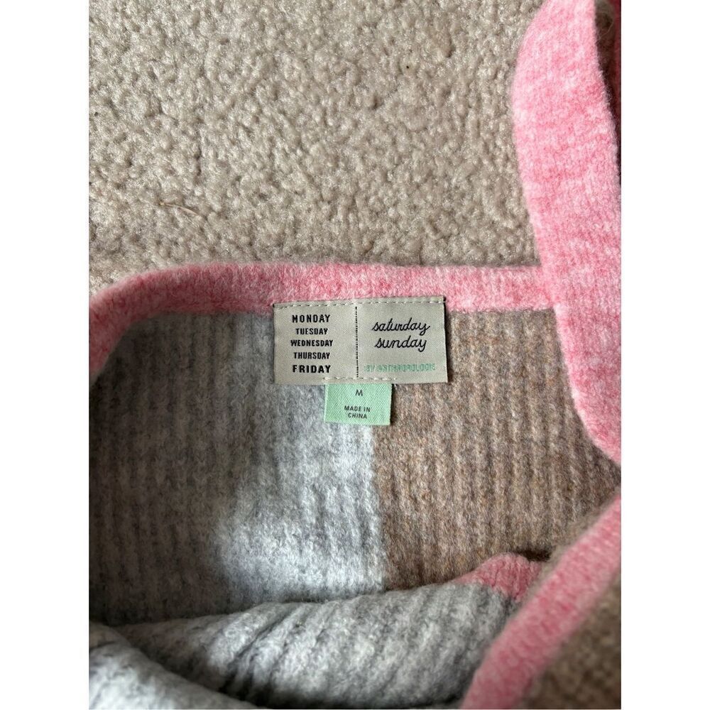 Anthropologie Saturday Sunday Lounge set‎ Top Cardigan size M Taupe Gray - Picture 5 of 12